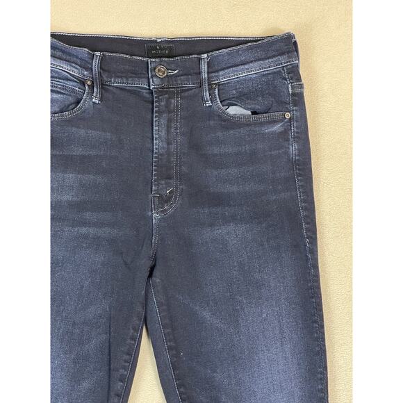 Mother Jeans Womens 28 Dark Blue The Stunner Two Step Fray Raw Hem Stretch Denim - Picture 2 of 15